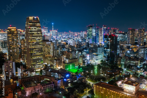 東京都 東京タワーから見る東京の夜景、新橋・汐留方面 © 健太 上田