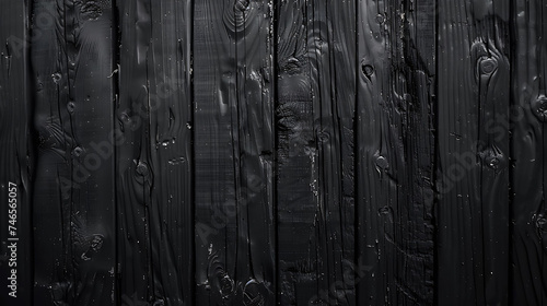 Black vertical wood texture background.