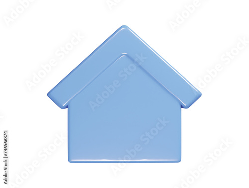 Home icon 3d render illustration