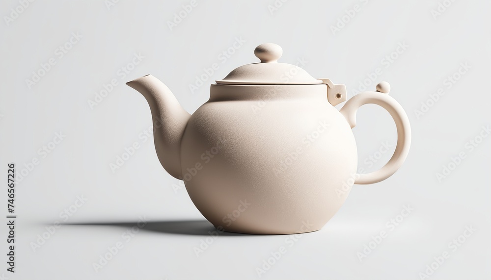 Flat Style Vector Illustration of a Clay Teapot Flat Style Vector Illustration of a Clay Teapot