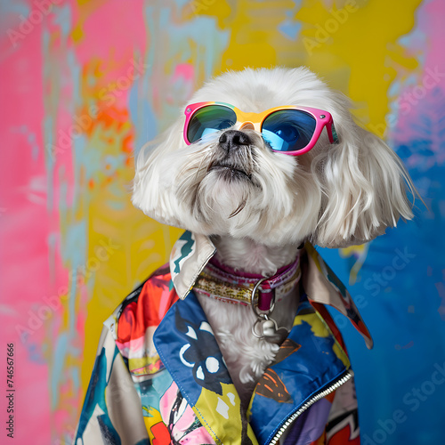 dog with sunglasses © MUYU
