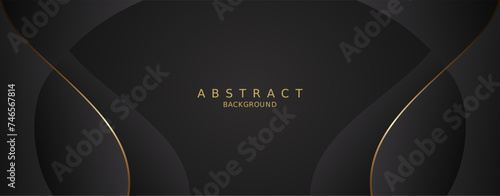 luxury premium black background and gold lines