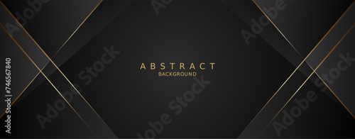 luxury premium black background and gold lines