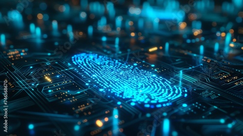 digital finger print cybersecurity background