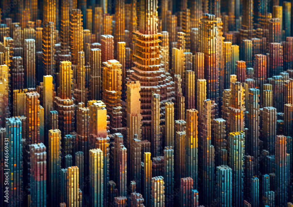 Obraz premium Abstract skyline