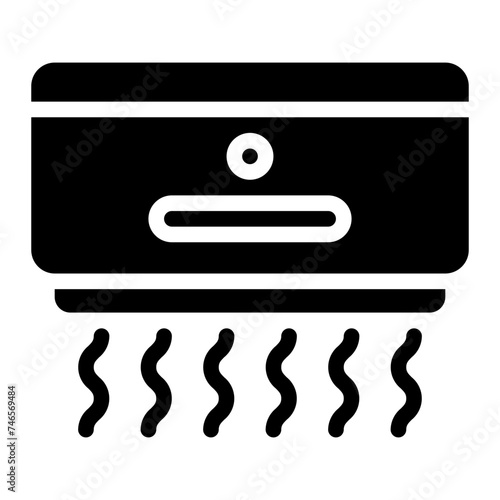 hand dryer glyph icon