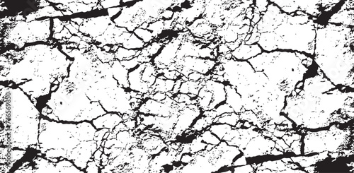 Cracked barren desert earth on transparent background