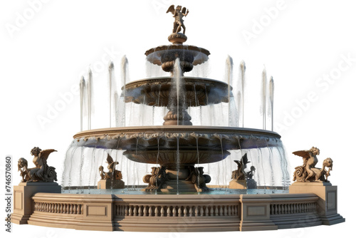 Buckingham Fountain isolated on transparent background photo
