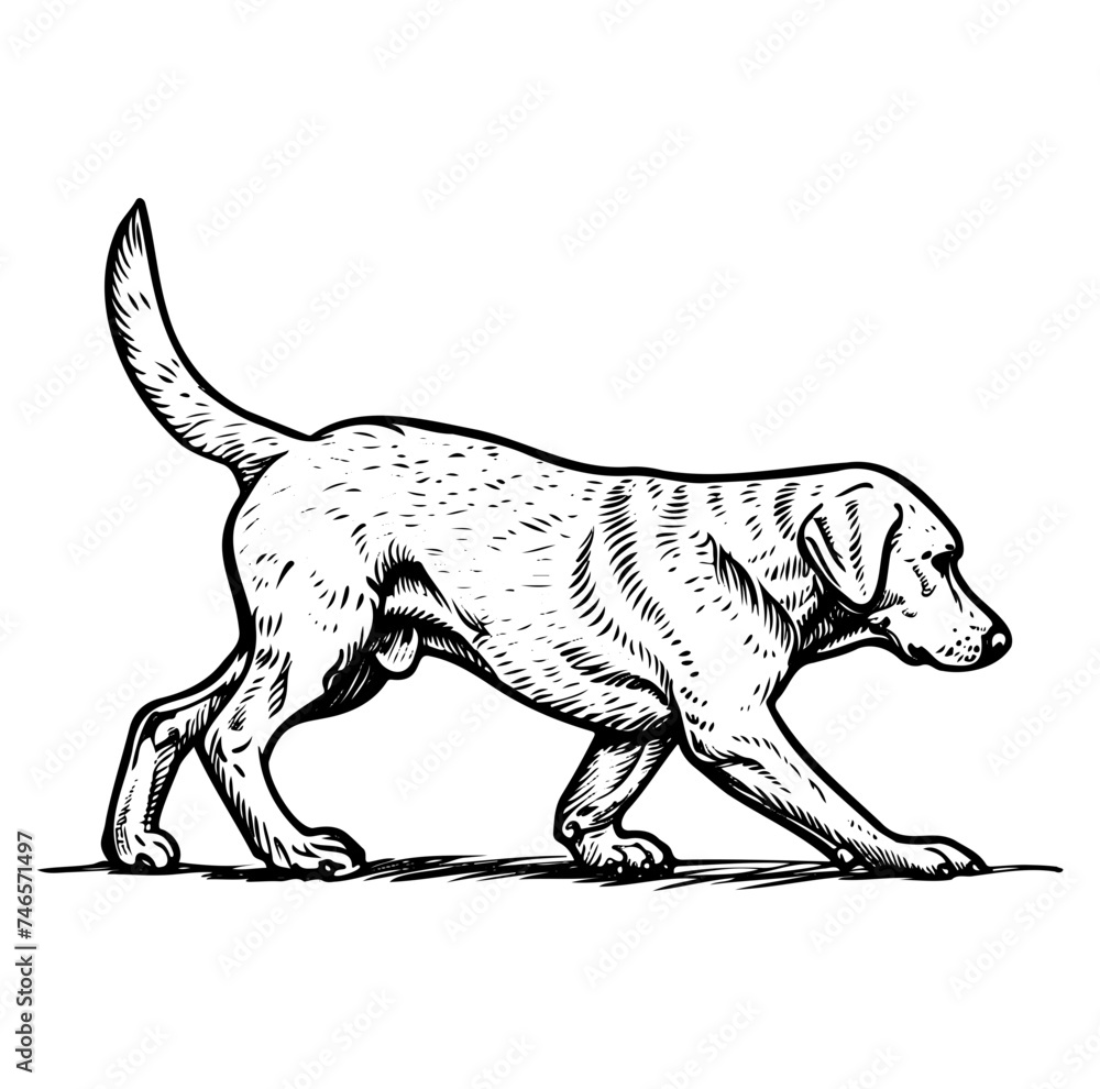downward facing dog vector, dog performing the yoga