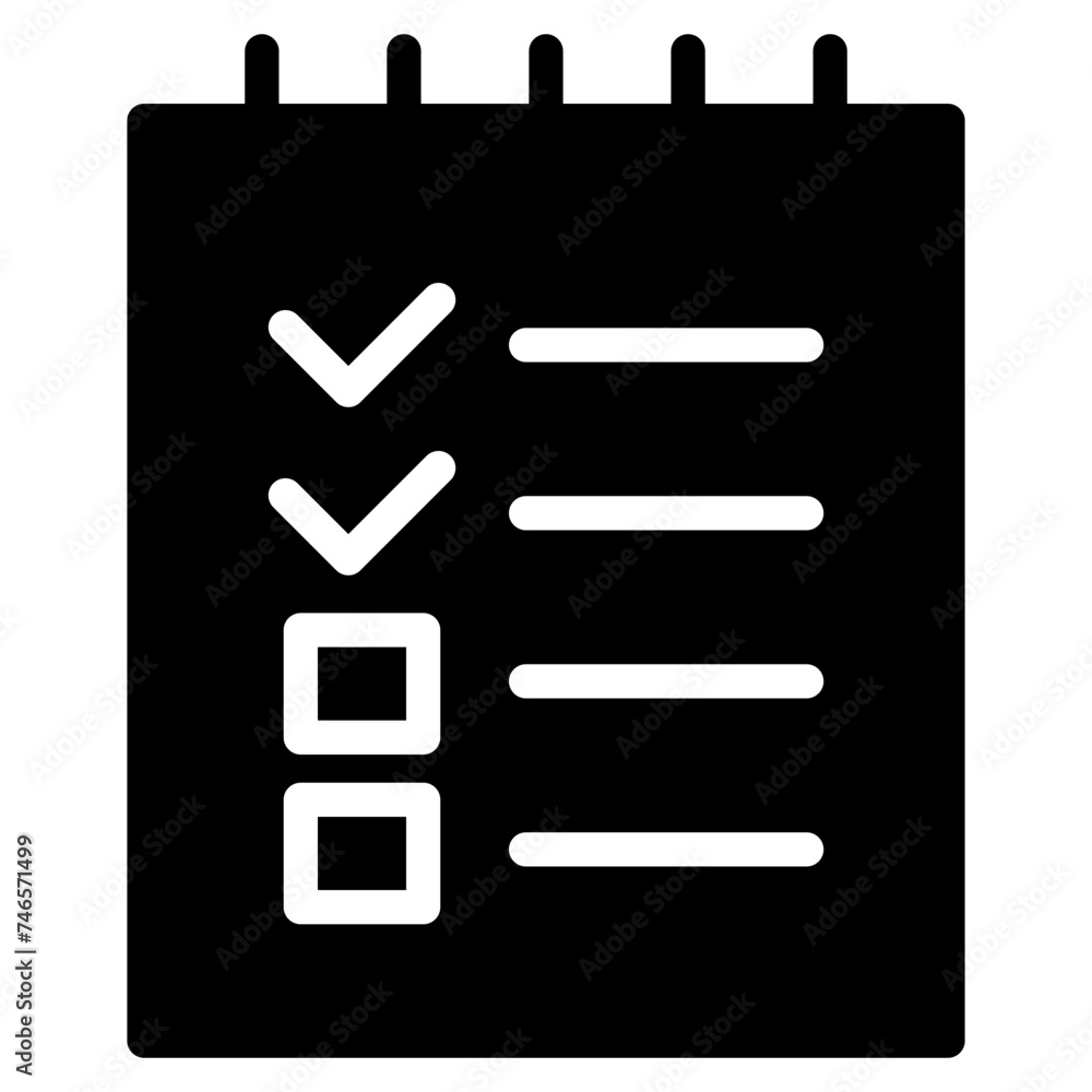 Clipboard witch Checklist, Wishlist Line Icon. Clipboard witch Checklist, Wishlist Line Icon.