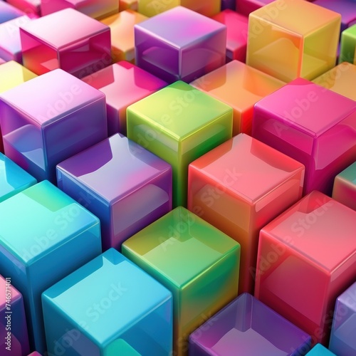 Square boxes color background