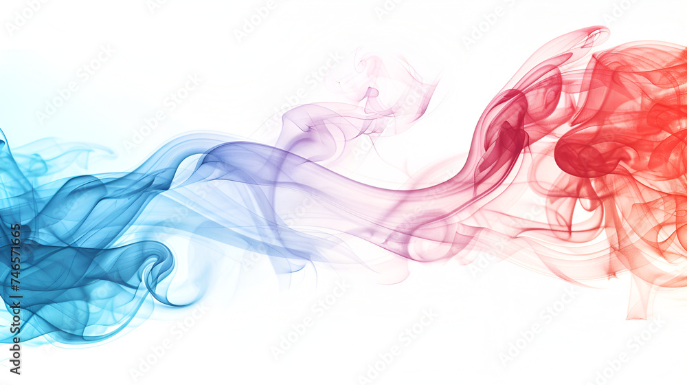 Colorful Rainbow Smoke,Colorful of smoke on white background,Smoke, incense, new designs with innovative ideas and creativity,  Abstract multicolored smoke on a white background. Design element



