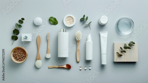 cosmetics material with white background © SAIRA  BANO