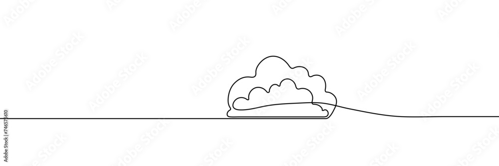 Cloud. continuous line drawing. Black isolated on white background. Hand drawn vector illustration. Cloud. continuous line drawing. Black isolated on white background. Hand drawn vector illustration.
