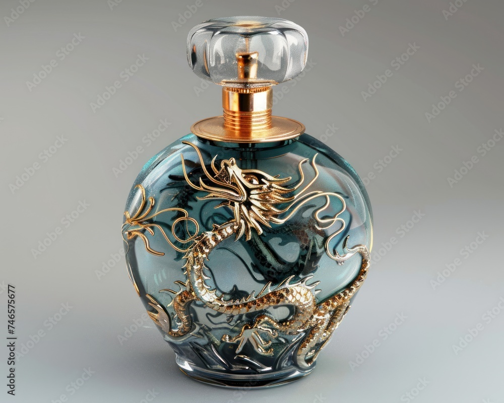 perfume bottle with dragon