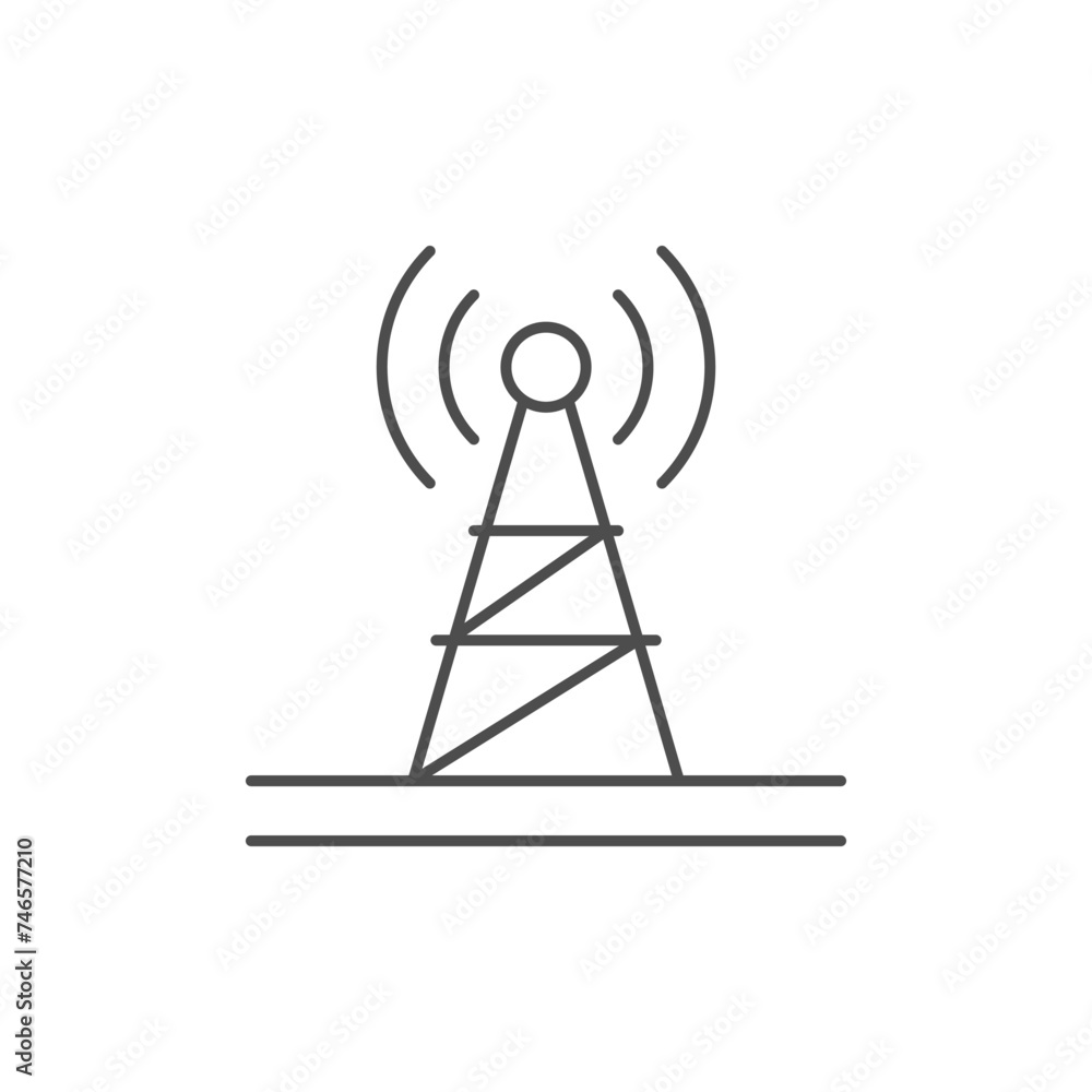 Telecommunications tower line outline icon Telecommunications tower line outline icon