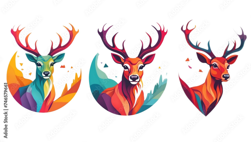 icon for business, logo with the image of a deer icon for business, logo with the image of a deer