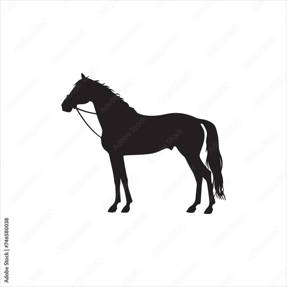 horse silhouette free eps with fully editable