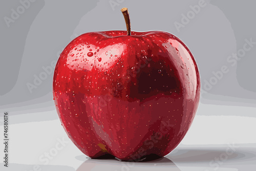 Fresh red apple on a white background. Isolated. Fruit.