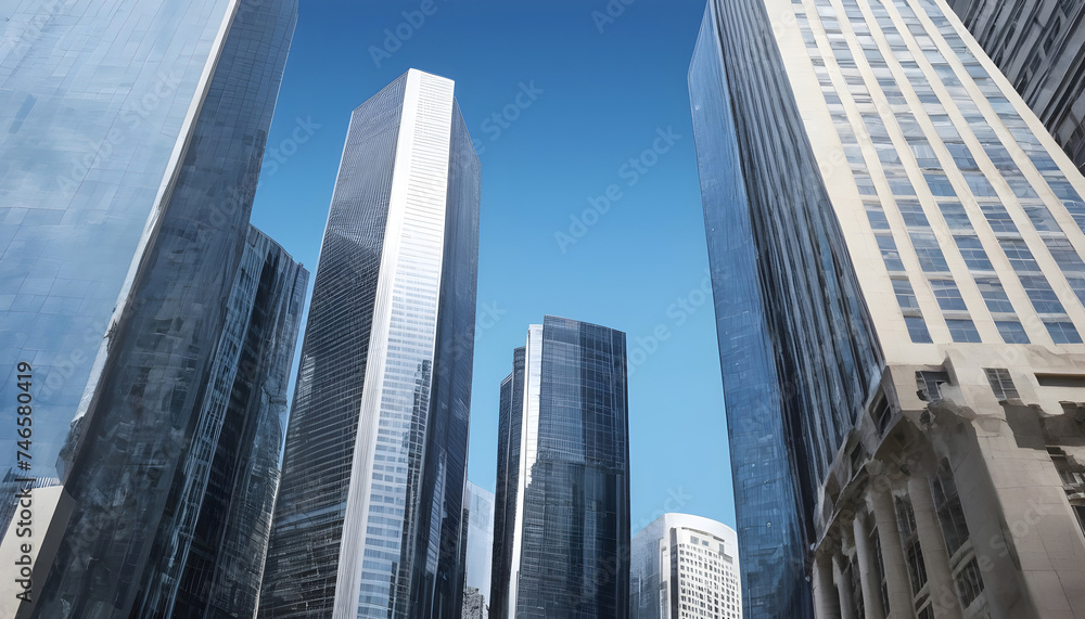 Skyscrapers in modern city International corporations Banks and office buildings 3
