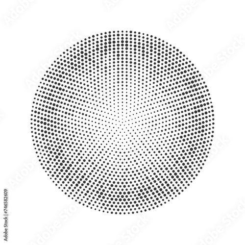 Circle Halftone pattern dots background. Vector circle halftone dots texture