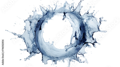 Blue Vortex Water Splash, Dynamic Swirl Motion Isolated on Transparent Background for Clean, Fresh Designs Capturing the Essence of Liquid Artistry and Aquatic Energy.