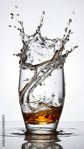 Vsalesk of water in the form of a glass