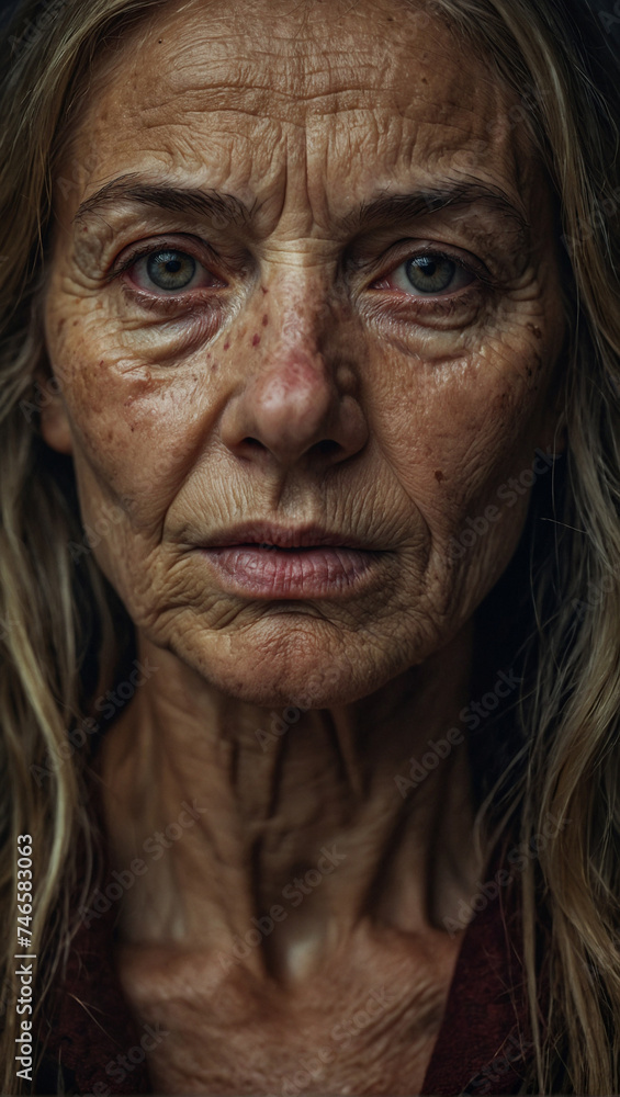 portrait of an old retired woman portrait of an old retired woman