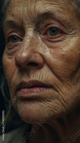 portrait of an old retired woman © woodbe