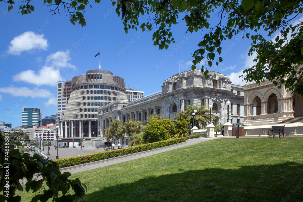 House of parliament. Beehive. Architecture. Wellington. New Zealand. 