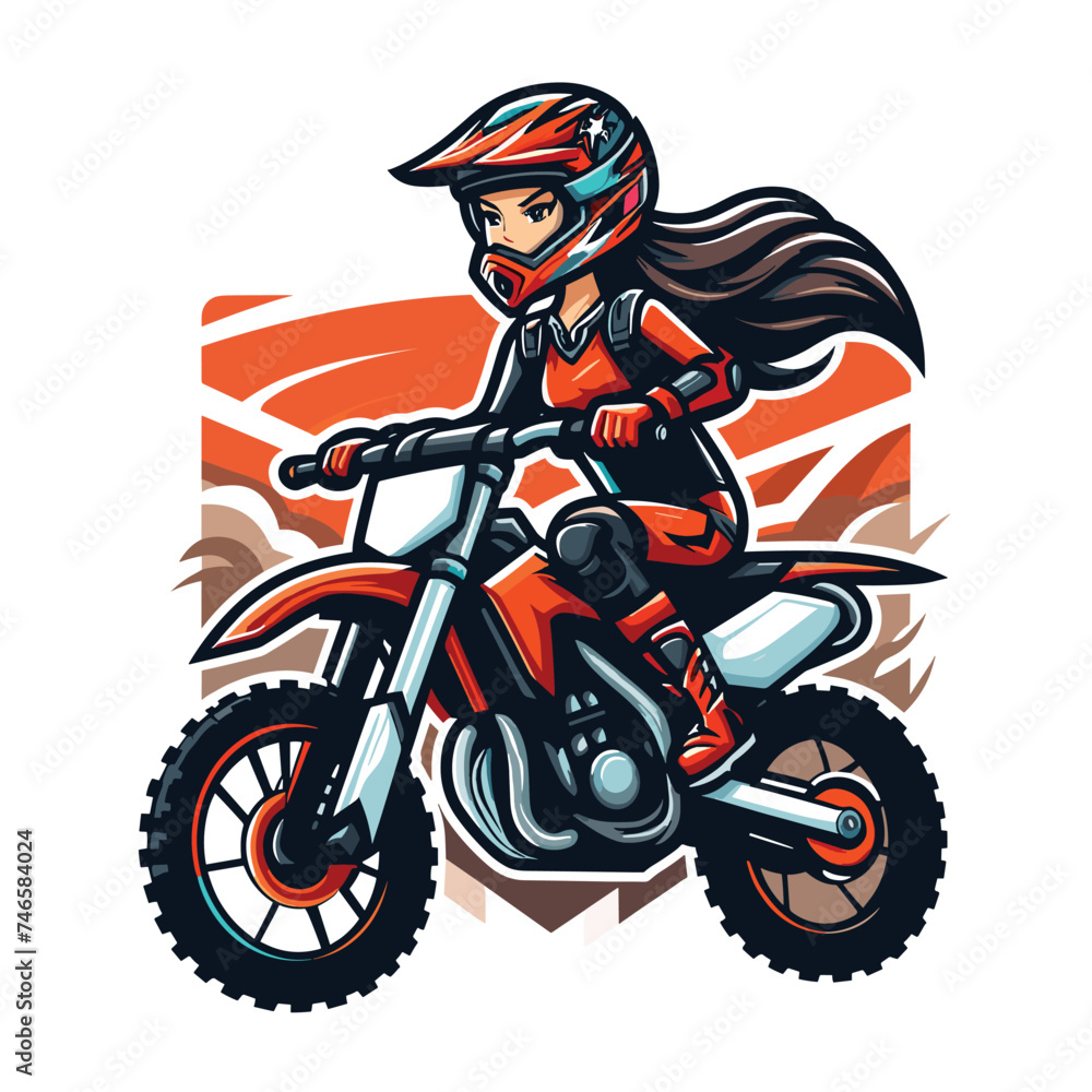 cute funny girls biker vector on white background
cute funny girls biker vector on white background
