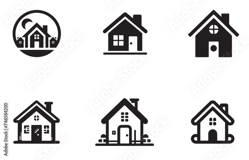 House logo icon vector illustration