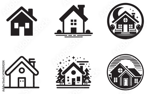 House logo icon vector illustration © Kanay