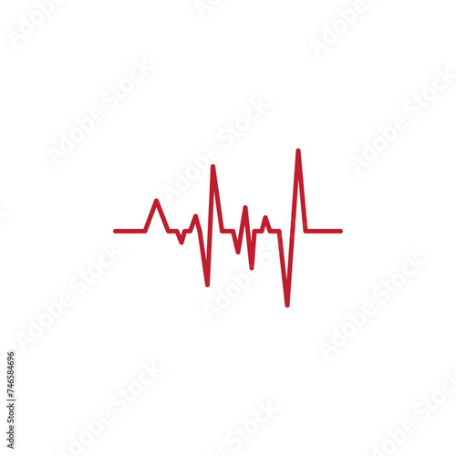 Heart beat logo or pulse line logo for medical medicine with modern vector illustration concept