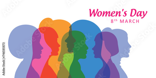 international womens day 8th march group of different women vector illustration EPS10