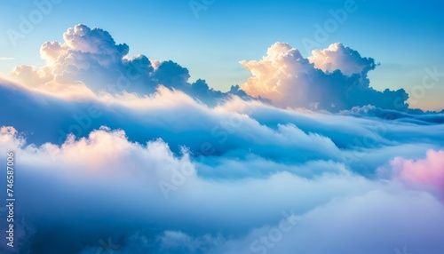 Clouds and Mist Layered Small. Generative AI  © NookApk