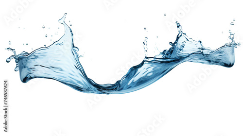 Water Isolated on Transparent Background, Blue Drop Symbolizing Purity and Freshness in Macro Detail