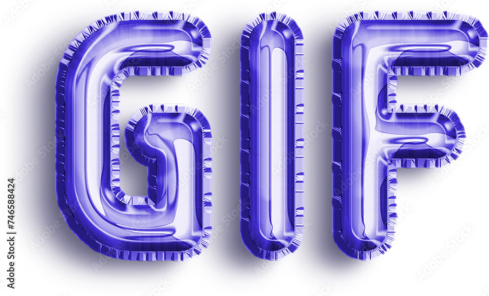 Gif Blue Foil Balloon Icon