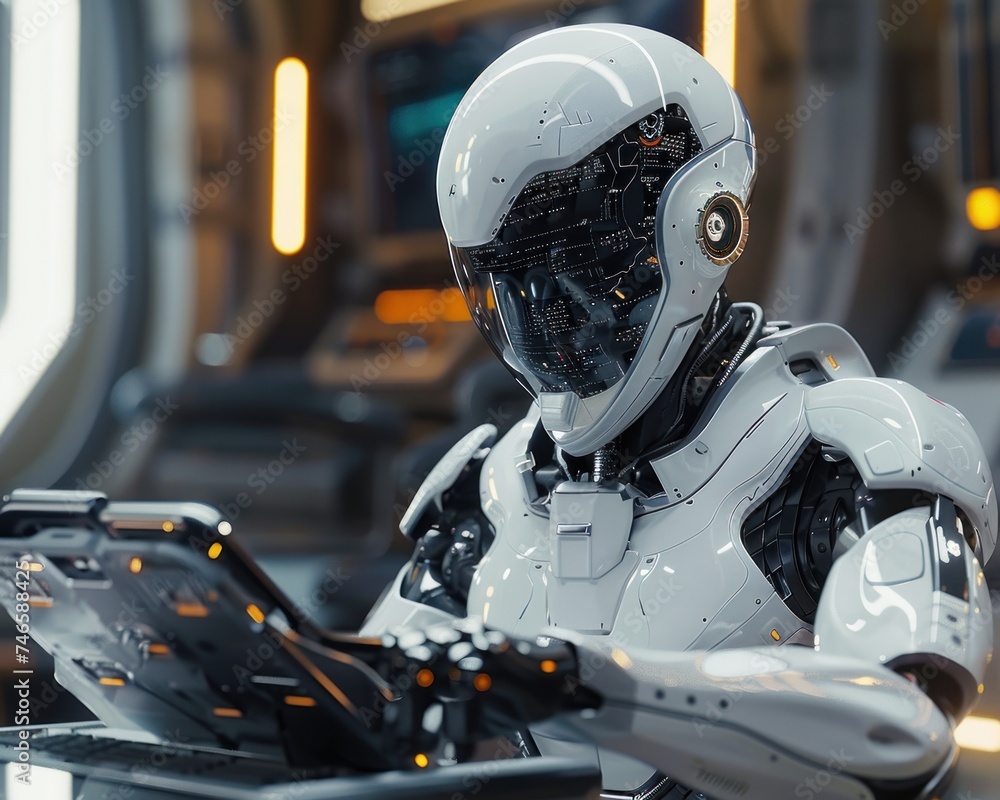 Innovative Robotics. Shaping the Future of Technology and Science Fiction. Conceptualizing Futuristic Androids in Blue Tinged Environments Innovative Robotics. Shaping the Future of Technology and Science Fiction. Conceptualizing Futuristic Androids in Blue Tinged Environments