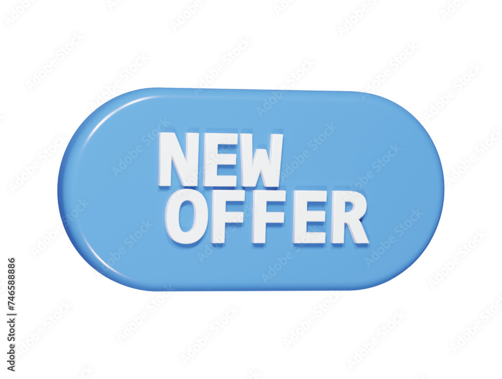 New offer icon 3d render illustration New offer icon 3d render illustration