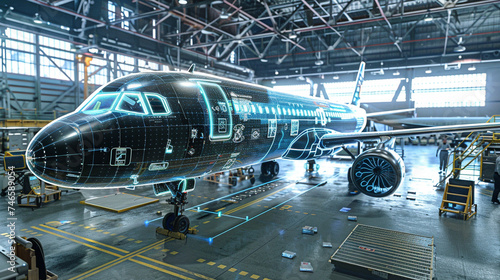 Augmented reality interface for airplane maintenance overlaying critical data on physical components