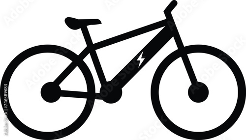 Electric bike icon. Electro bicycle sign. Electric bicycle symbol. e-bike logo. flat style. photo