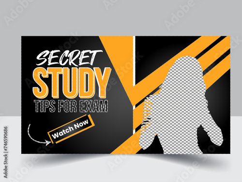 YouTube thumbnail design template. 