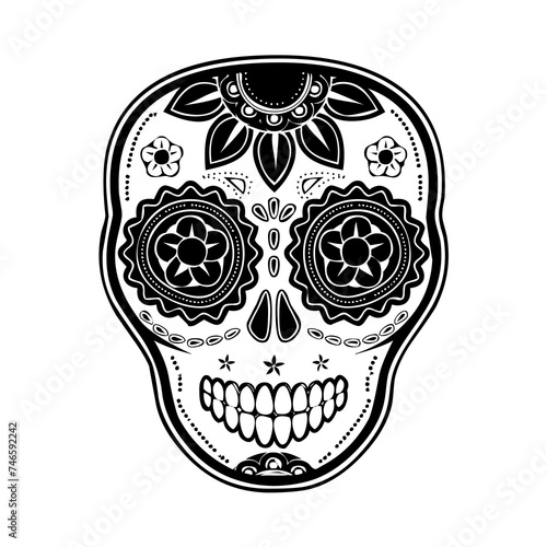 These are several skull-shaped vectors that have unique characteristics. Very suitable for posters for the Cinco de Mayo festival in Mexico. I deliberately made it black and white so you can easily.