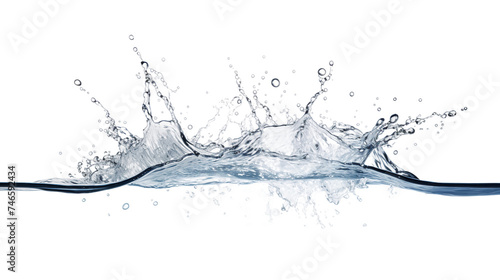 Water Splash on Transparent Background - Refreshing Blue Liquid Droplets in Macro Close-Up, Ideal for Aquatic Concepts and Freshness Designs