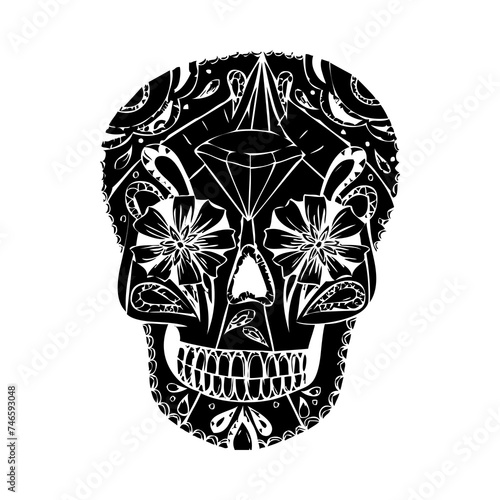 These are several skull-shaped vectors that have unique characteristics. Very suitable for posters for the Cinco de Mayo festival in Mexico. I deliberately made it black and white so you can easily.