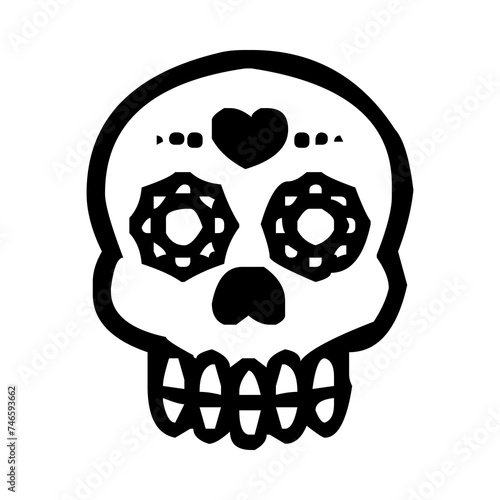 These are several skull-shaped vectors that have unique characteristics. Very suitable for posters for the Cinco de Mayo festival in Mexico. I deliberately made it black and white so you can easily.