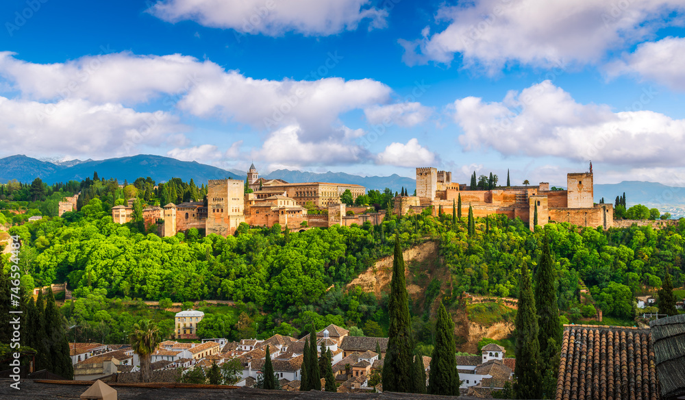 Discover the splendor of Alhambra Palace, a pinnacle of Moorish art in Granada, Spain, with stunning gardens and panoramic views, perfect for history and architecture enthusiasts. 