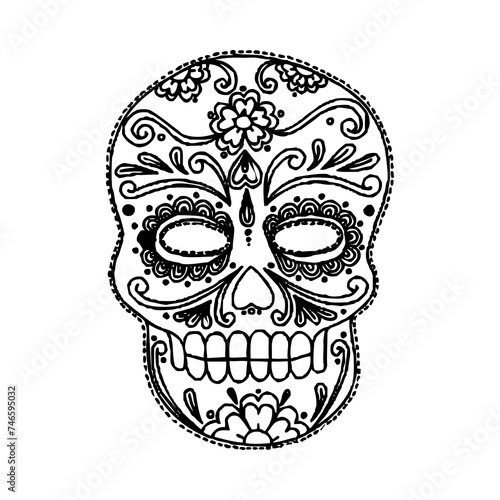 These are several skull-shaped vectors that have unique characteristics. Very suitable for posters for the Cinco de Mayo festival in Mexico. I deliberately made it black and white so you can easily.