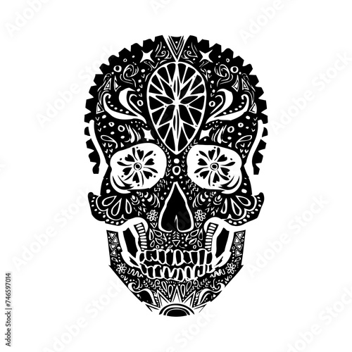 These are several skull-shaped vectors that have unique characteristics. Very suitable for posters for the Cinco de Mayo festival in Mexico. I deliberately made it black and white so you can easily.